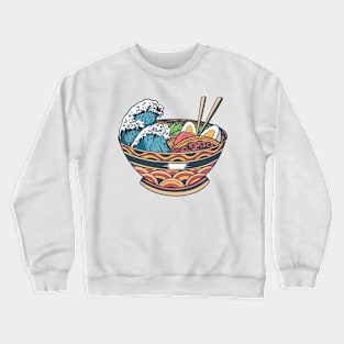 Ocean Waves In Ramen Bowl Crewneck Sweatshirt